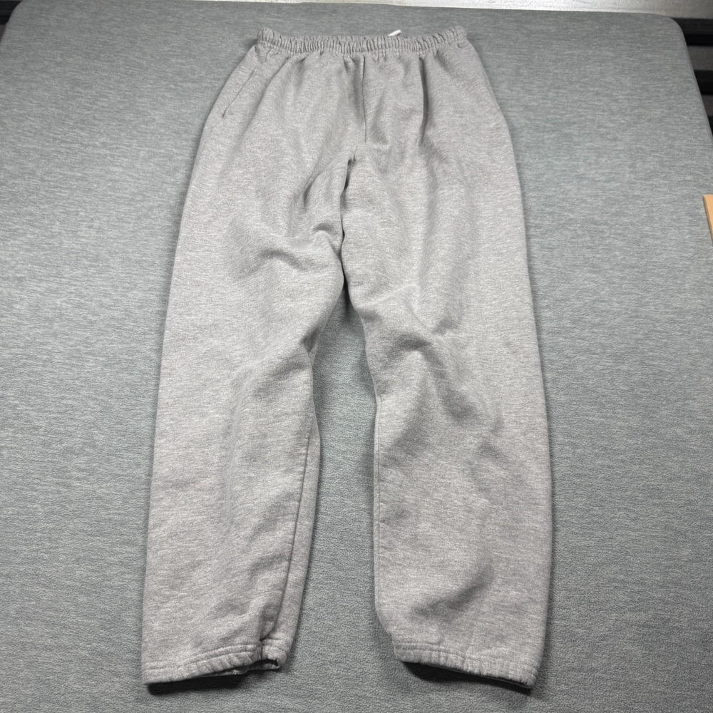 Jerzees Sweatpants Men Large Grey Heather Fleece Elastic Waist Lounge Pants